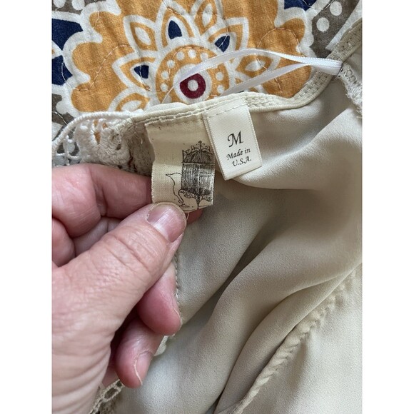 Francesco Bird Cage Tank Top Size M Cottage Core Whimsical Lace Style T1250 - Picture 7 of 7